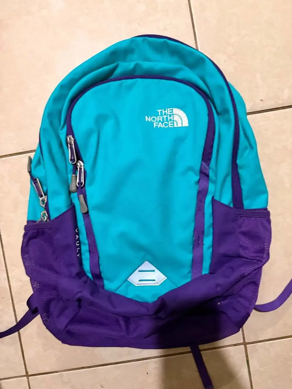 The North Face Vault FlexVent Backpack Teal and Purple